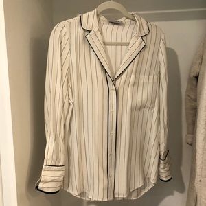 Frame silk button down blouse